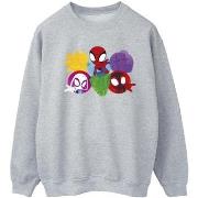 Sweat-shirt Marvel Spidey And His Amazing Friends Faces