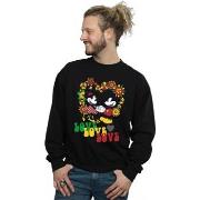 Sweat-shirt Disney Mickey And Minnie Mouse Hippie Love