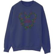 Sweat-shirt Disney Mickey Mouse Merry Christmas Holly