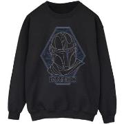 Sweat-shirt Disney The Mandalorian Outline Helm Diamond