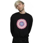 Sweat-shirt Marvel Captain America Flowers Shield