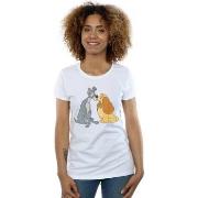 T-shirt Disney Lady And The Tramp Distressed Kiss