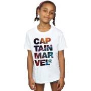 T-shirt enfant Marvel Captain Space Text