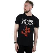 T-shirt Marvel Deadpool I'm With Stupid