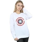 Sweat-shirt Marvel Captain America Civil War Distressed Shield