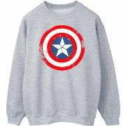 Sweat-shirt Marvel Captain America Civil War Distressed Shield