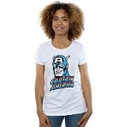 T-shirt Marvel Captain America Distressed