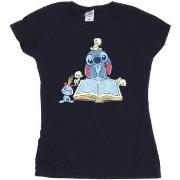 T-shirt Disney Lilo Stitch Reading A Book