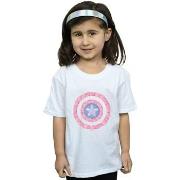 T-shirt enfant Marvel Captain America Flowers Shield