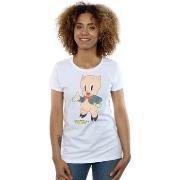 T-shirt Dessins Animés Porky Pig Distressed