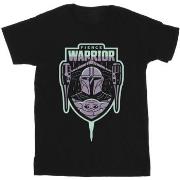 T-shirt enfant Disney The Mandalorian Fierce Warrior Patch