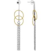 Boucles oreilles Orusbijoux Boucles D'oreilles Bicolore Argent Doré Pe...