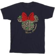 T-shirt enfant Disney Minnie Mouse Leopard Christmas