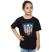 T-shirt enfant Marvel Captain America Flag Shield