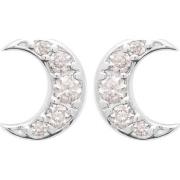 Boucles oreilles Brillaxis Boucles d'oreilles puces lune argent