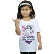 T-shirt enfant Dc Comics Wonder Woman Pink Action