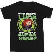 T-shirt Marvel St Patrick's Day Black Widow Luck