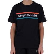 T-shirt enfant Sergio Tacchini T-SHIRT ENFANT MIKKO NOIR ET ROUGE