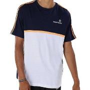 T-shirt Sergio Tacchini T-SHIRT LISTA CO BLEU MARINE ORANGE