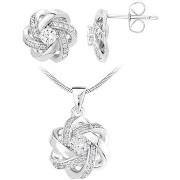 Parures Sc Crystal B2034-ARGENT-BO+B2034-ARGENT-COLLIER