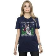 T-shirt Dessins Animés Bugs Bunny Christmas Fair Isle