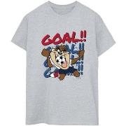 T-shirt Dessins Animés Taz Goal Goal Goal