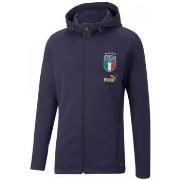 Manteau Puma VESTE D'AVANT-MATCH CASUAL ITALIE BLEUE