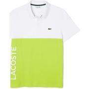 T-shirt Lacoste POLO REGULAR FIT COLOR-BLOCK BLANC ET VERT