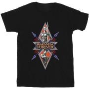 T-shirt Marvel Wakanda Forever Tribal Spear Chest