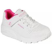 Baskets enfant Skechers BASKET UNO LITE BLANC ET ROSE