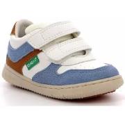 Baskets enfant Kickers BASKETS KICKMOTION BLANC CAMEL BLEU