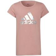 T-shirt enfant adidas Junior - T-shirt manches courtes - vieux rose
