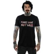 T-shirt Woodstock Make Love Not War Floral