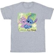 T-shirt Disney Lilo And Stitch St Patrick's Day Clover