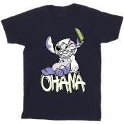 T-shirt Disney Lilo And Stitch Ohana Graffiti