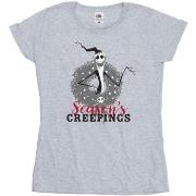 T-shirt Disney The Nightmare Before Christmas Seasons Creepings Wreath