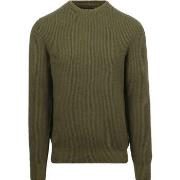 Sweat-shirt Marc O'Polo Pull Mix Laine Vert