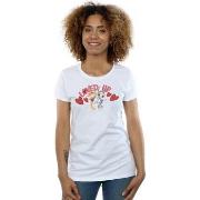 T-shirt Dessins Animés Bugs Bunny And Lola Valentine's Day Loved Up