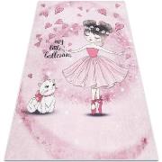 Tapis Rugsx Tapis lavable BAMBINO 2185 Ballerine, minou pour 120x170 c...