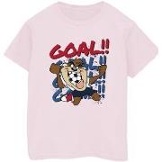T-shirt Dessins Animés Taz Goal Goal Goal