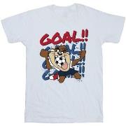 T-shirt Dessins Animés Taz Goal Goal Goal