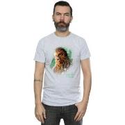 T-shirt Disney The Last Jedi Chewbacca Brushed