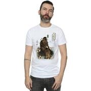 T-shirt Disney The Last Jedi Japanese Chewbacca Porgs