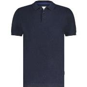 T-shirt State Of Art Polo Marine Knitted