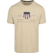 T-shirt Gant T-shirt Logo Ecru
