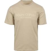 T-shirt Marc O'Polo T-Shirt Logo Beige
