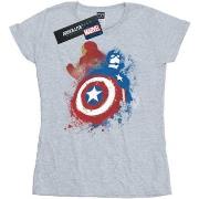 T-shirt Marvel Captain America Civil War Painted Vs Iron Man