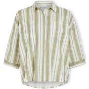 Blouses Vila Etni 3/4 Oversize Shirt - Egret/Oil Green