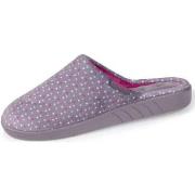 Chaussons Isotoner Chaussons mules Femme Pois Violet