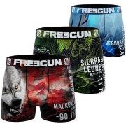 Boxers Freegun Lot de 3 boxers garçon en polyester recyclé Animail Sav...